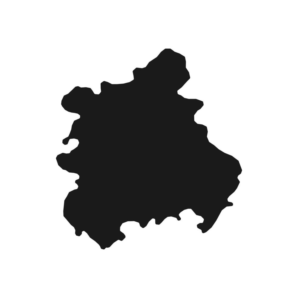 West midlands England, UK region map. Vector illustration.