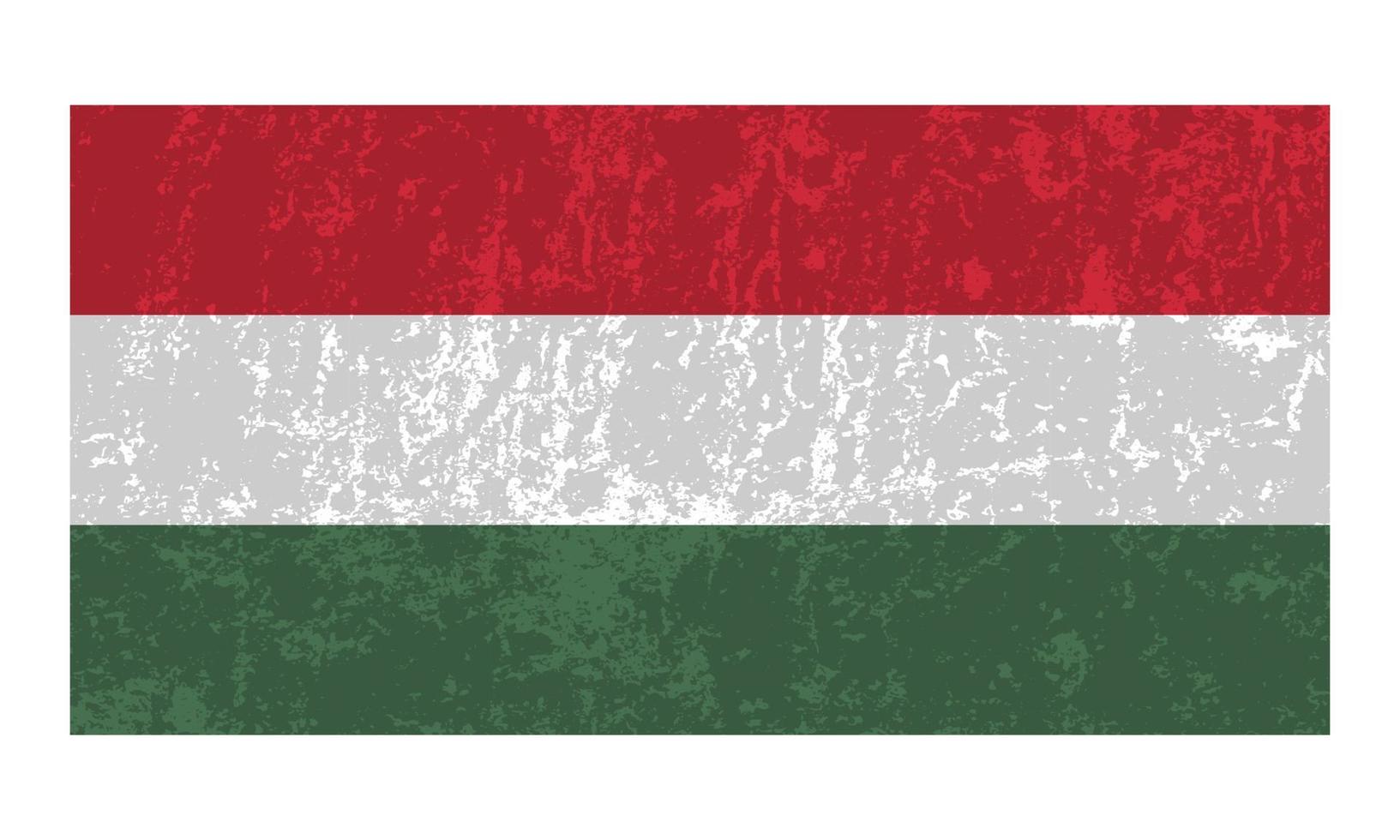 Hungary grunge flag, official colors and proportion. Vector illustration.