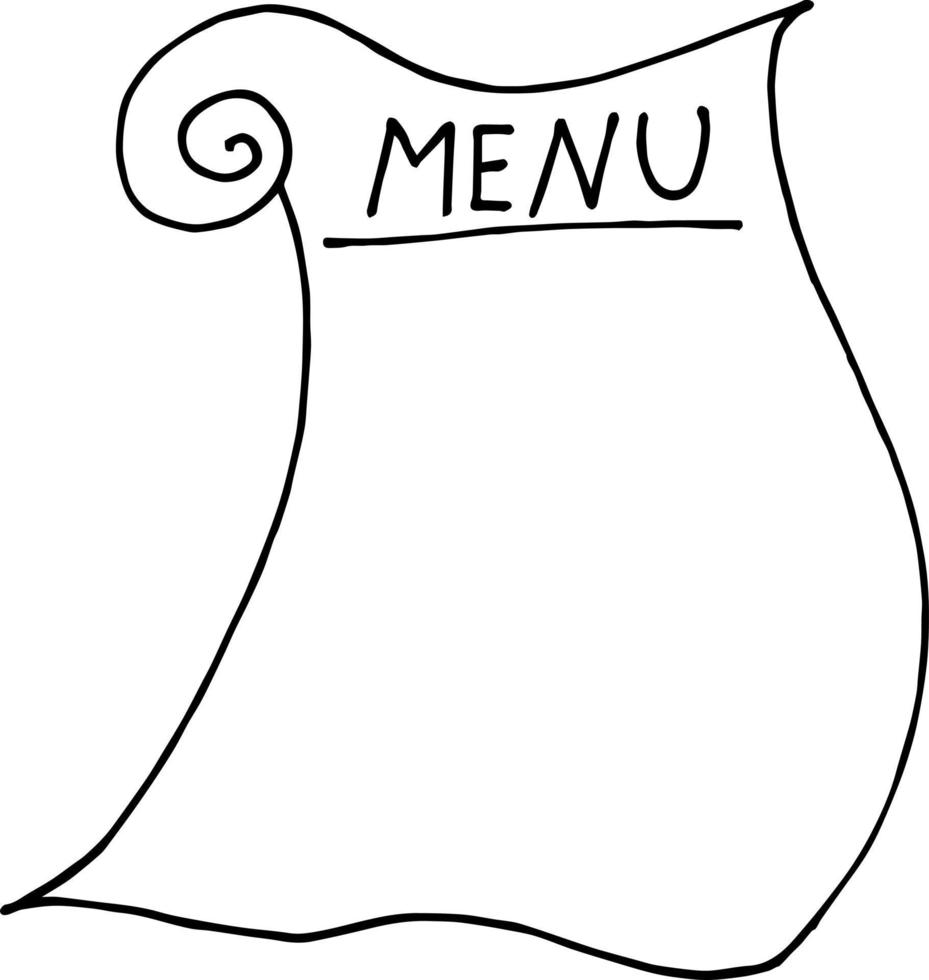 Black-and-white square frame for menu. Vector image.