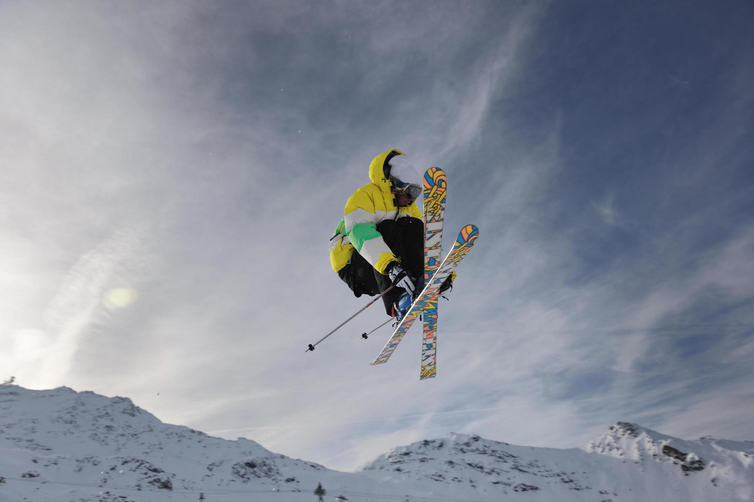 extreme freestyle ski jump photo