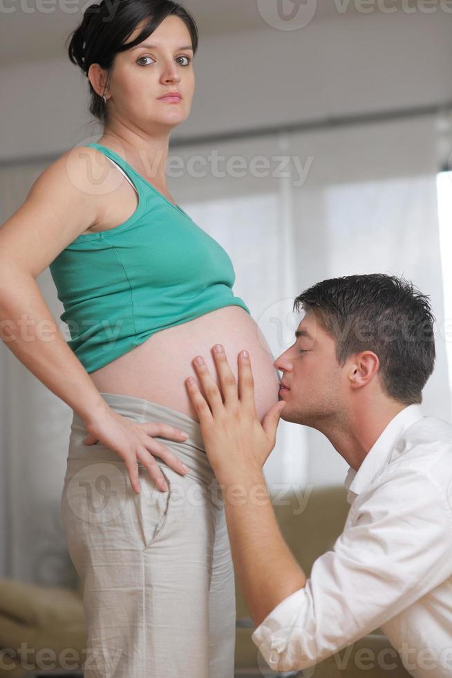 retrato familiar de embarazo foto