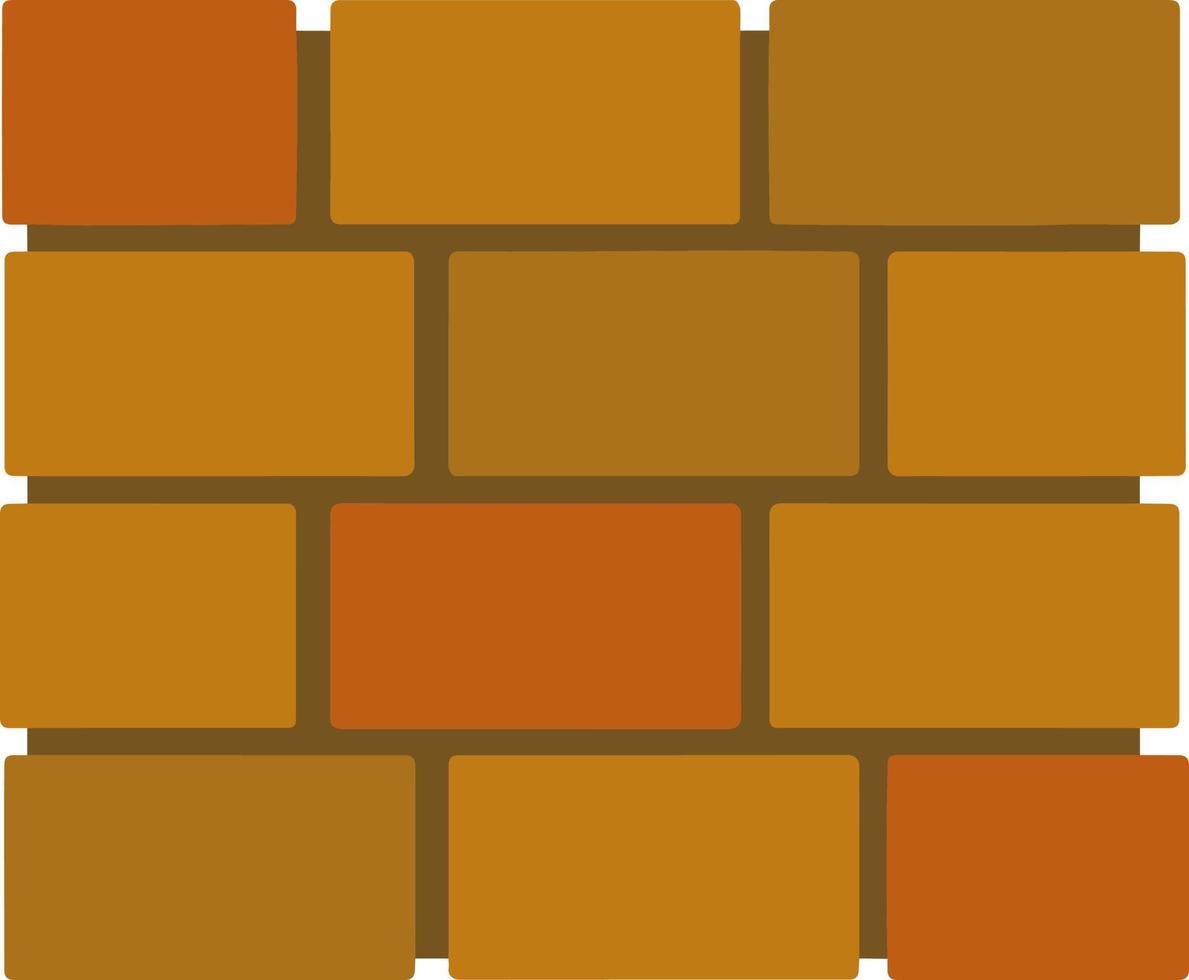 Brick wall. Element of building construction. Simple logo. Repair material. Cartoon flat illustration isolated on white background vector