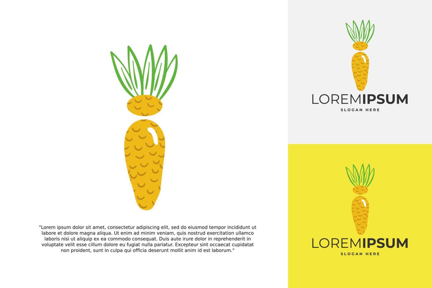 I letter logo made of pineapple. Fruit handmade calligraphy for agricultural identity, restaurant cards, kids t-shirt, summer prints, etc vector