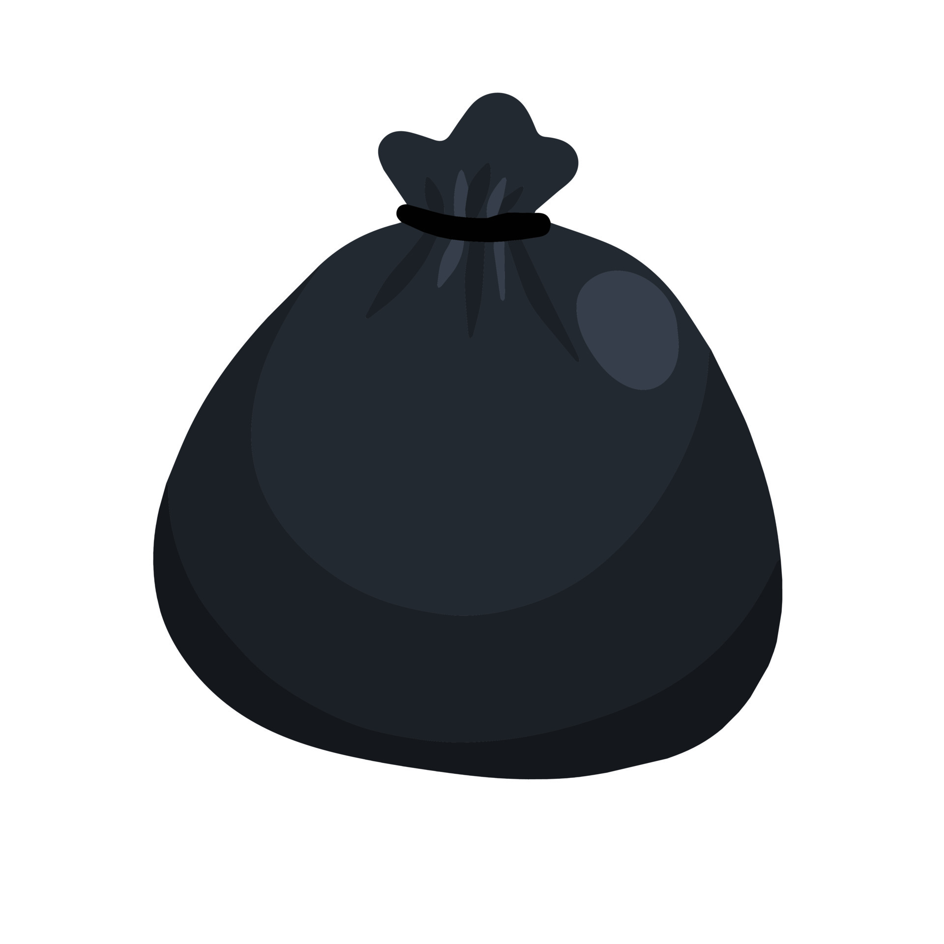 Plastic garbage bag. Flat cartoon illustration 11634149 Vector Art at