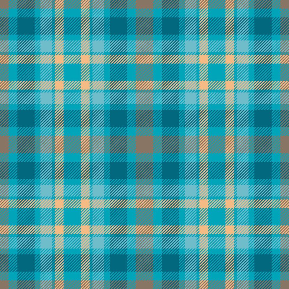 Plaid seamless pattern in blue. Check fabric texture. Vector textile print.
