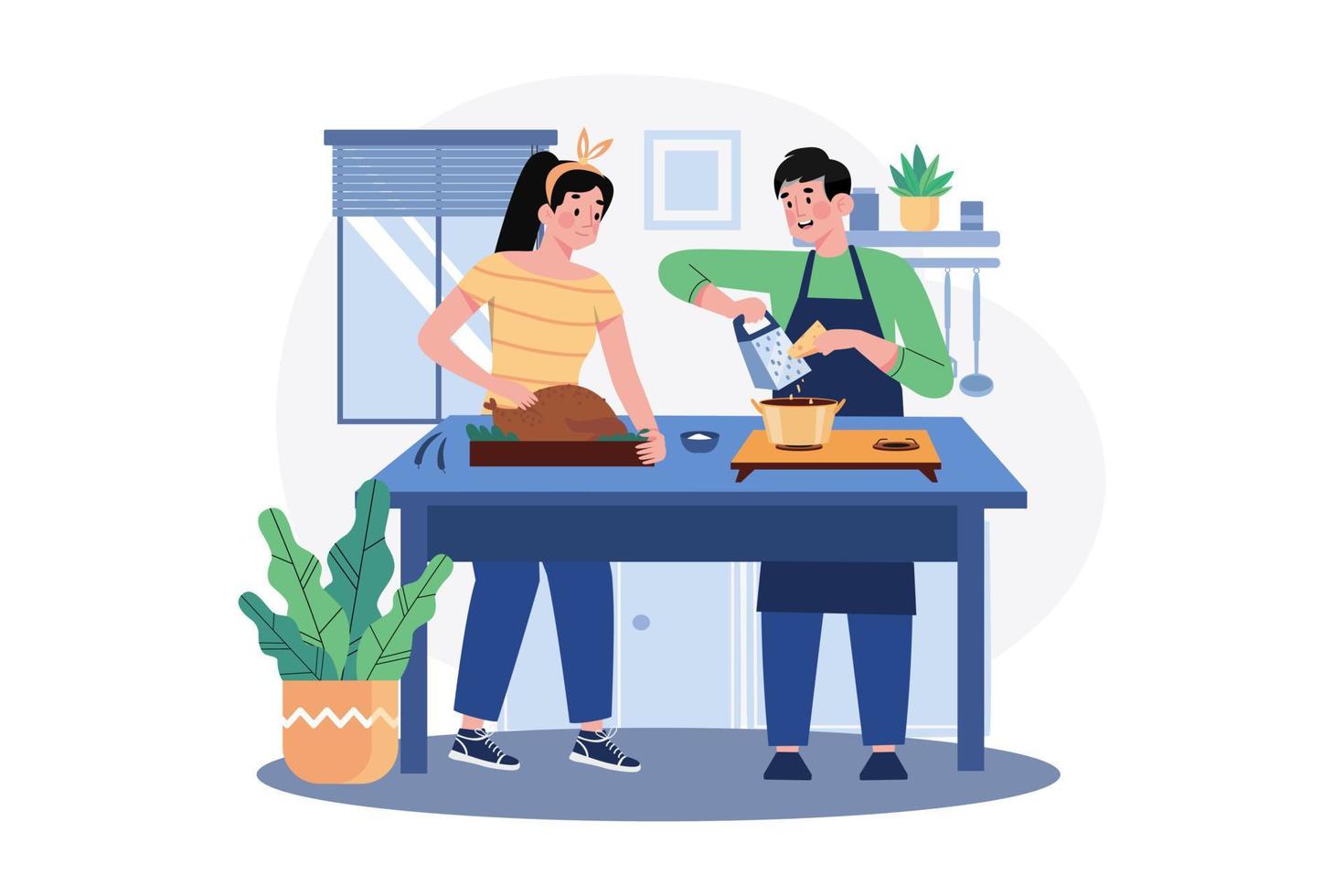 Cooking and Kitchen Illustration concept on white background vector