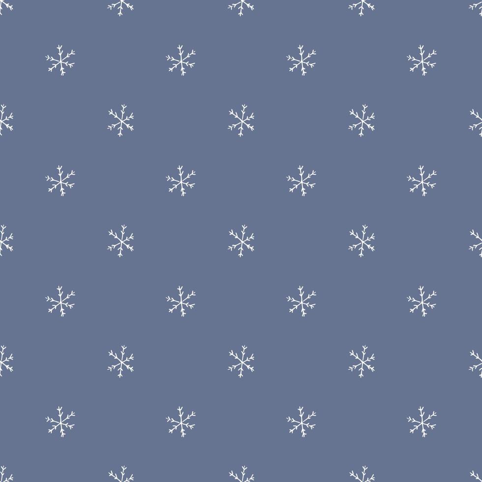 Seamless snowflakes pattern. Snowflakes background. Doodle illustration with snowflakes vector