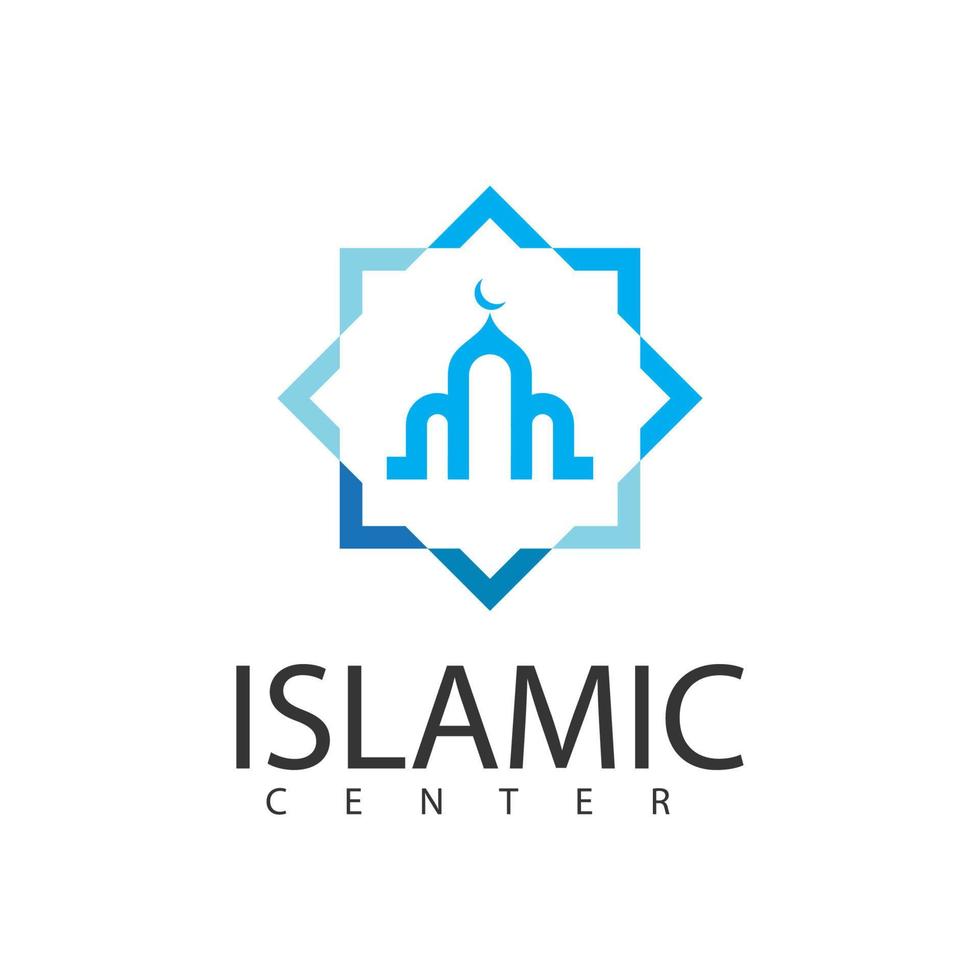 Islamic Center Logo Design Template vector