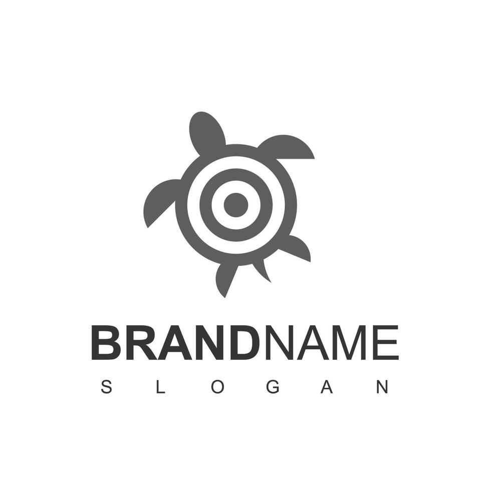 Turtle Target Logo Design Template vector