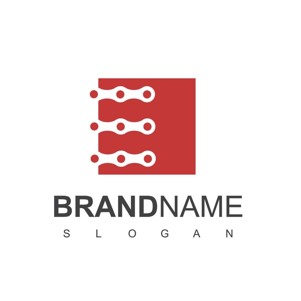 Letter E Chain Logo Design Template vector