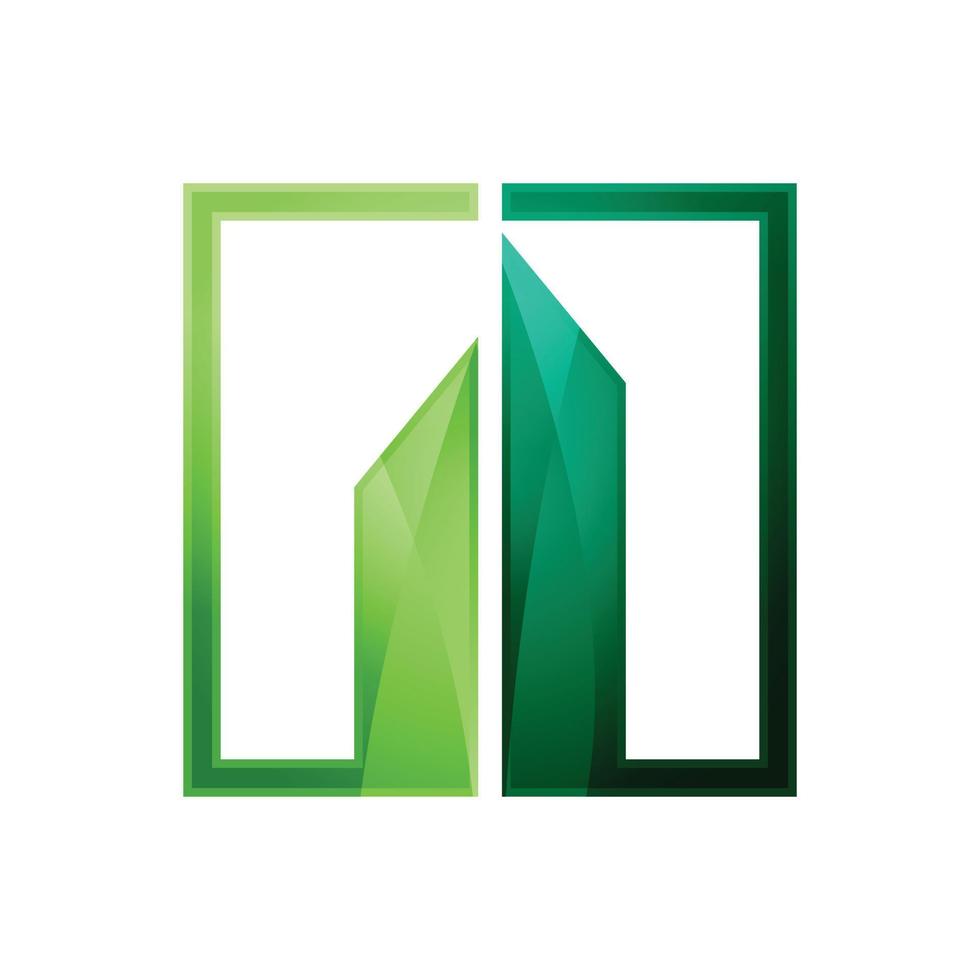 diseño de logotipo de edificio de bienes raíces brillante abstracto vector