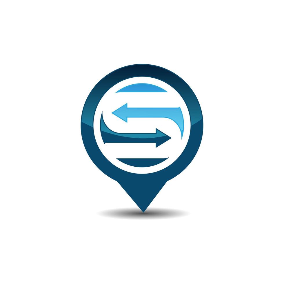 Letter S gps logo. Gps logo icon vector design illustration