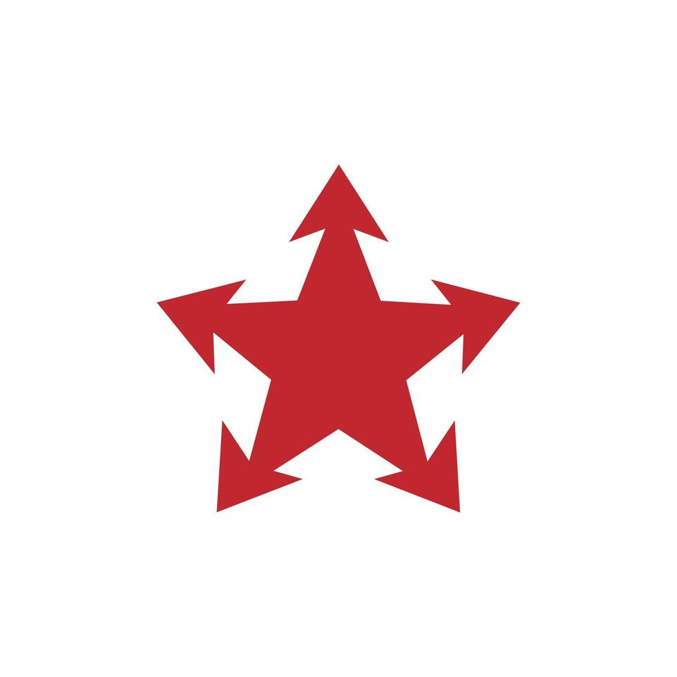 Red star icon vector design template