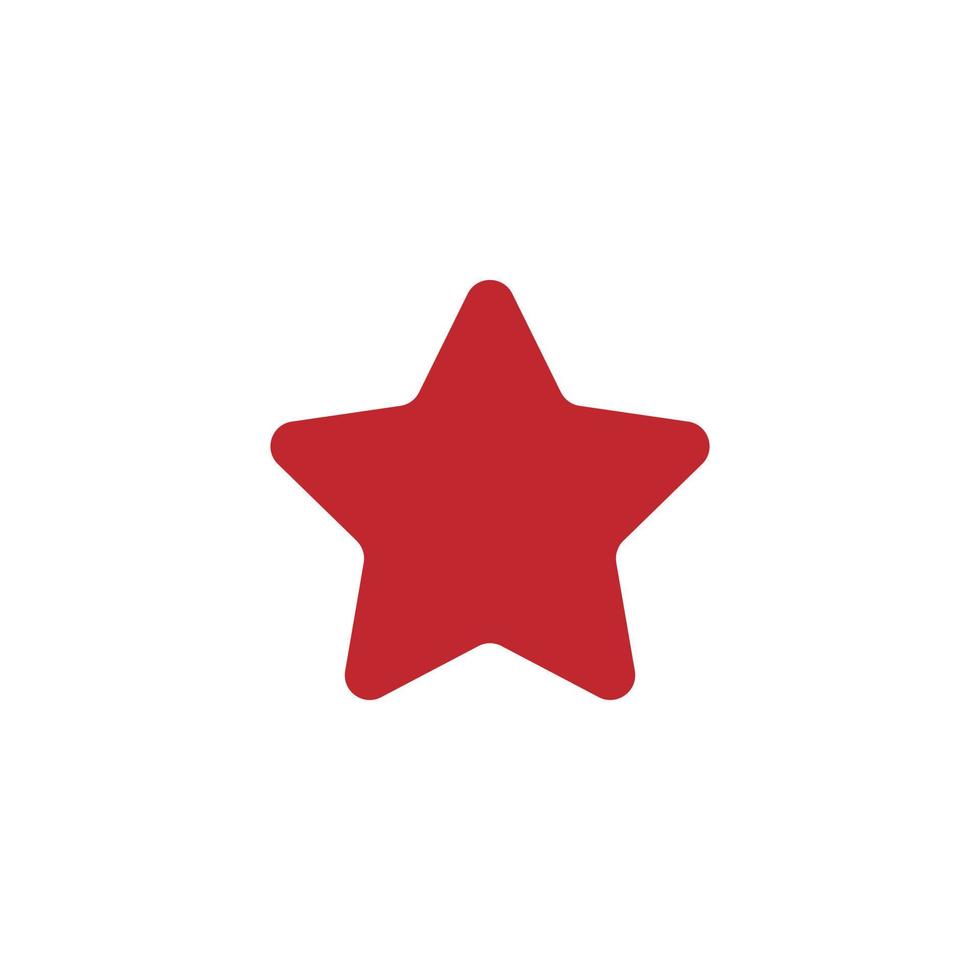 plantilla de diseño de vector de icono de estrella roja