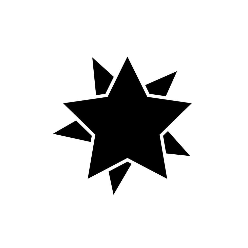 Black star icon vector design template