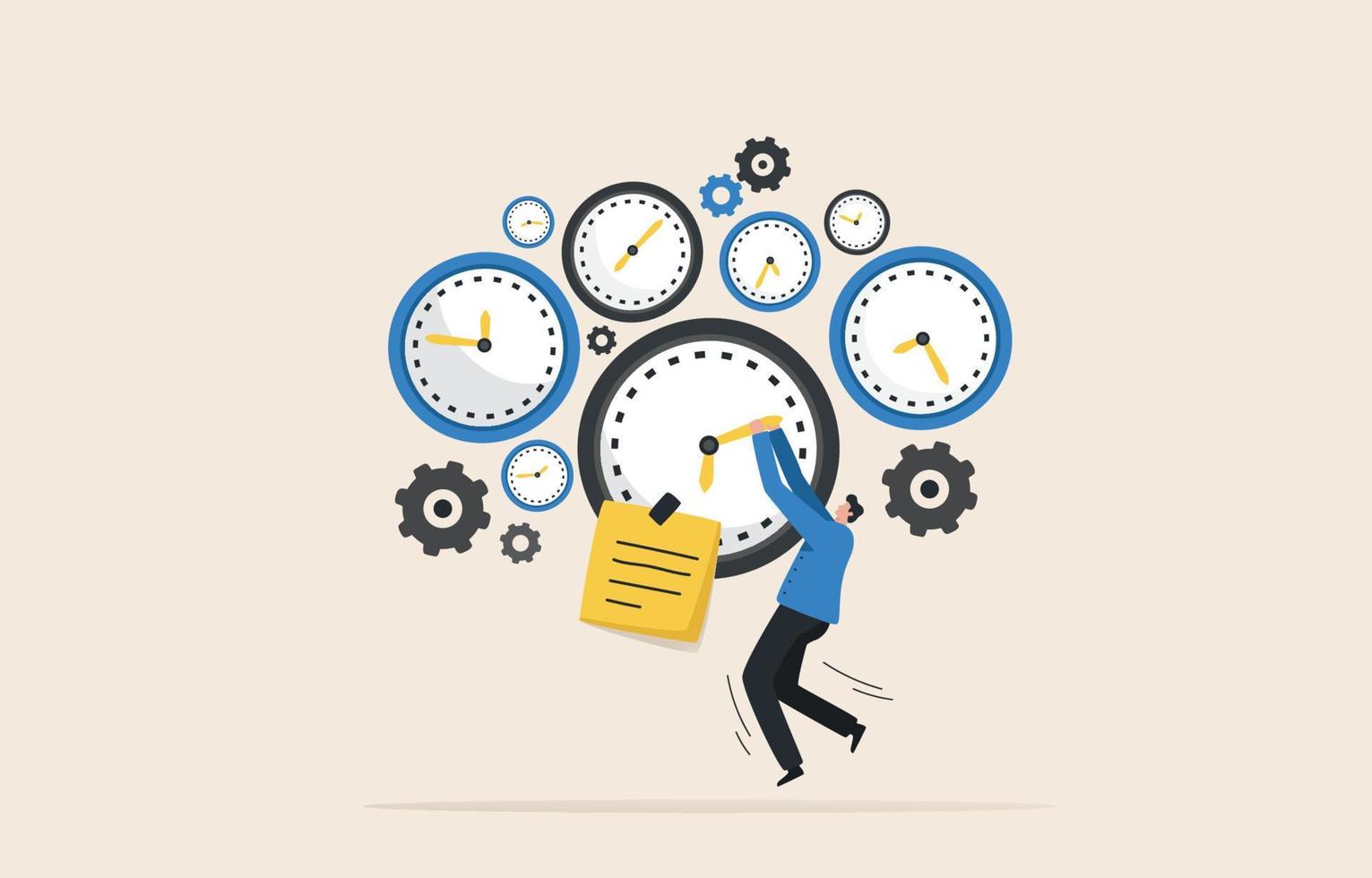 Time Management Techniques To Utilize In The Forthcoming. Time management is the process of planning. Businessmen try to allocate time in accordance with the situation. vector