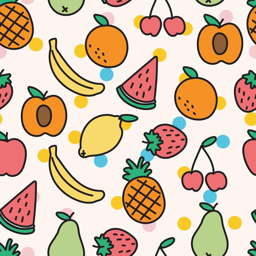 Super Colorful Fruity Pattern vector