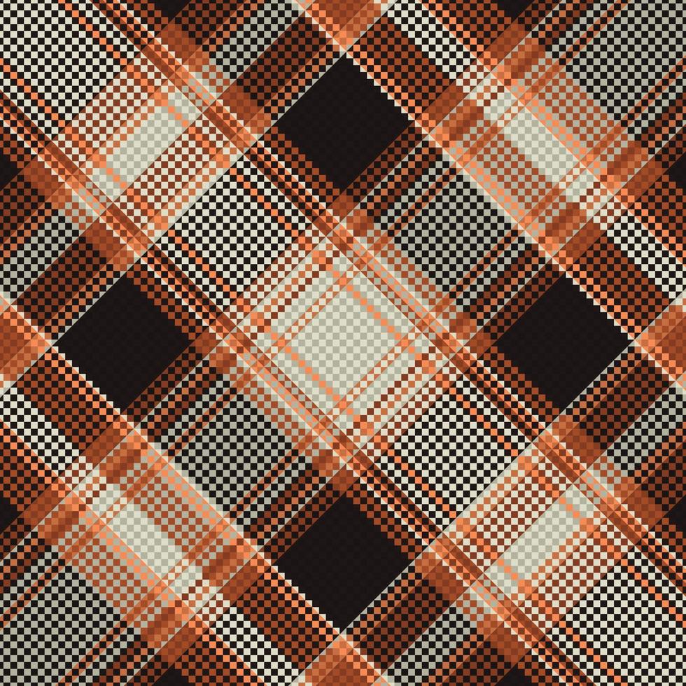 Tartan or plaid halloween color pattern. vector