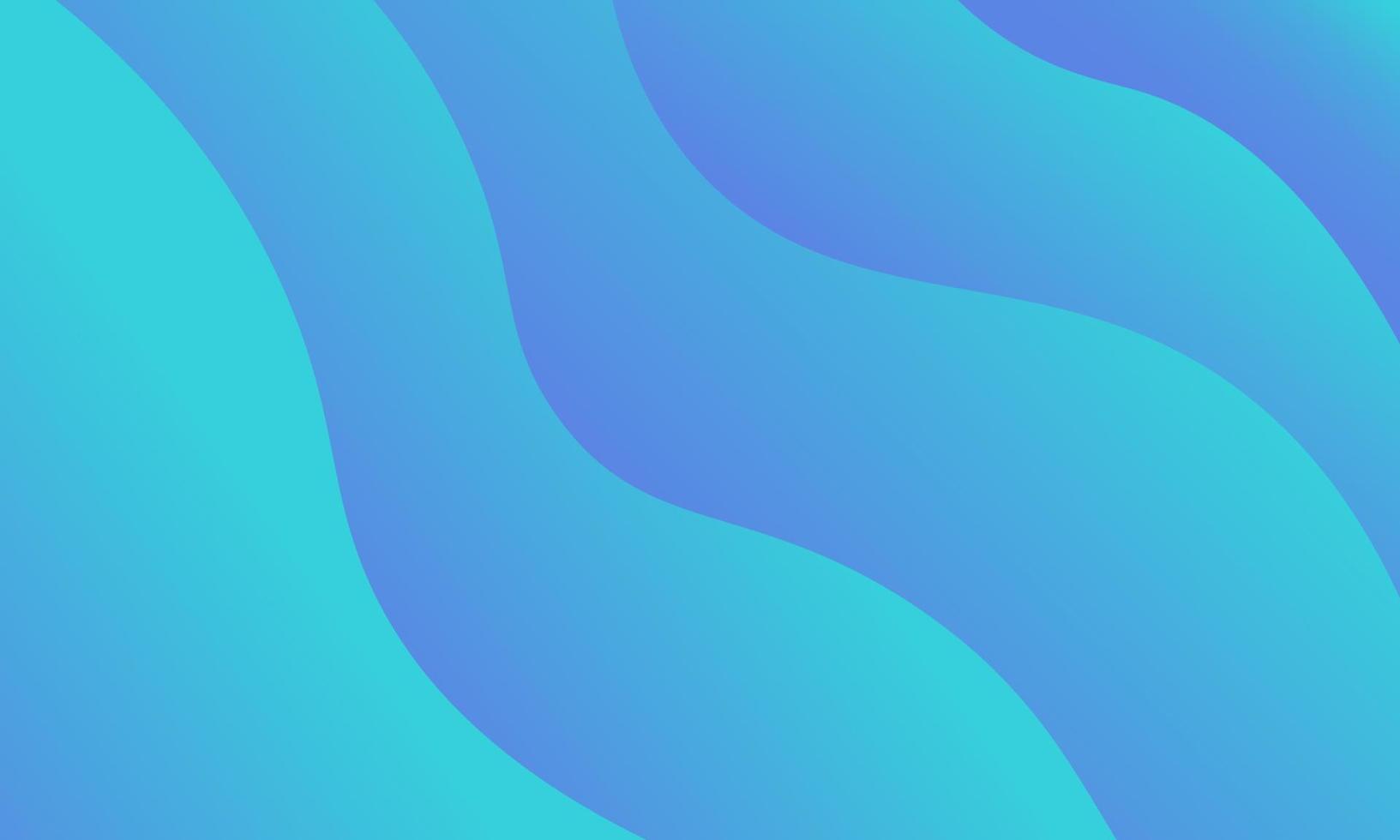 Blue gradient wave background. vector