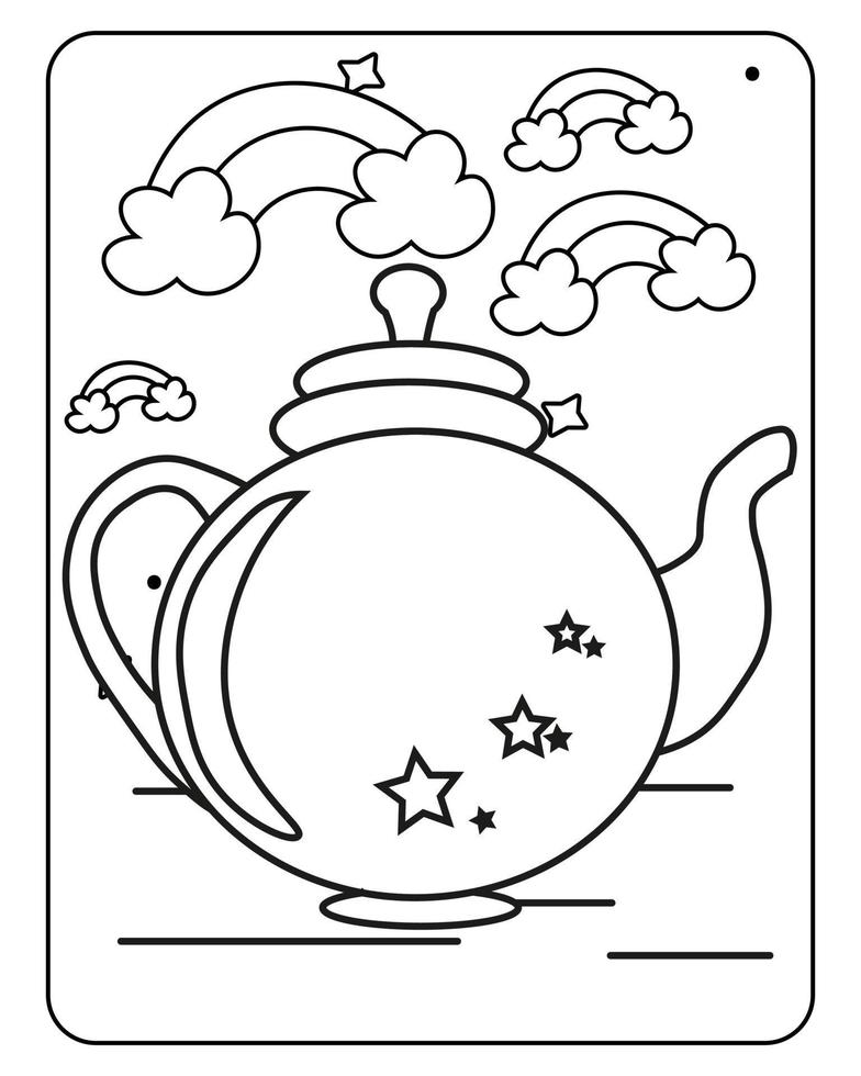 Kids toy coloring page ,easy coloring page for kids vector