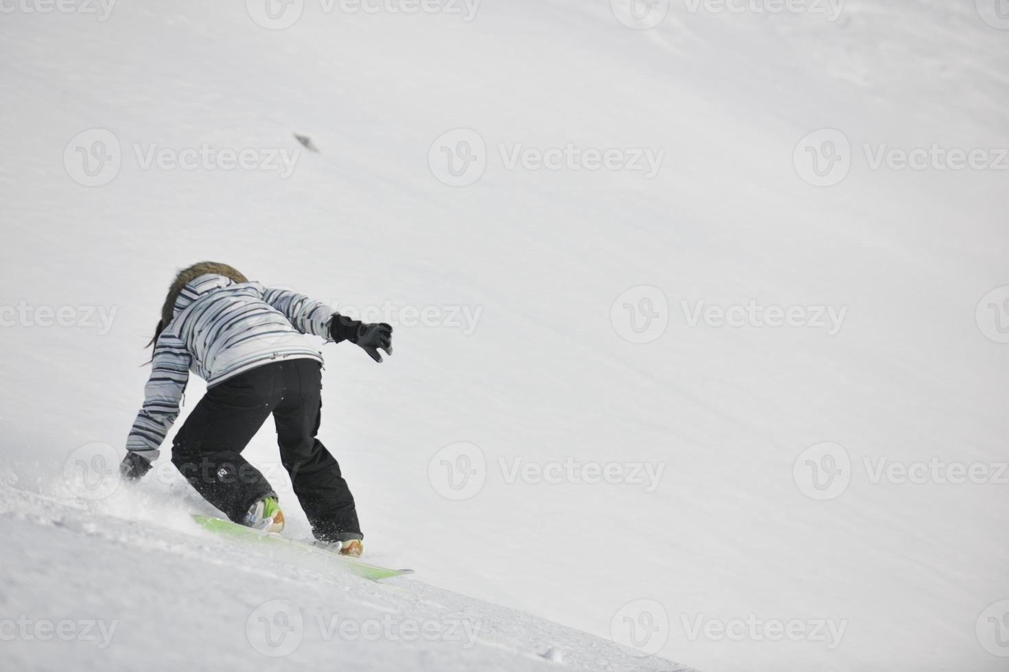 Skiers on mountain photo