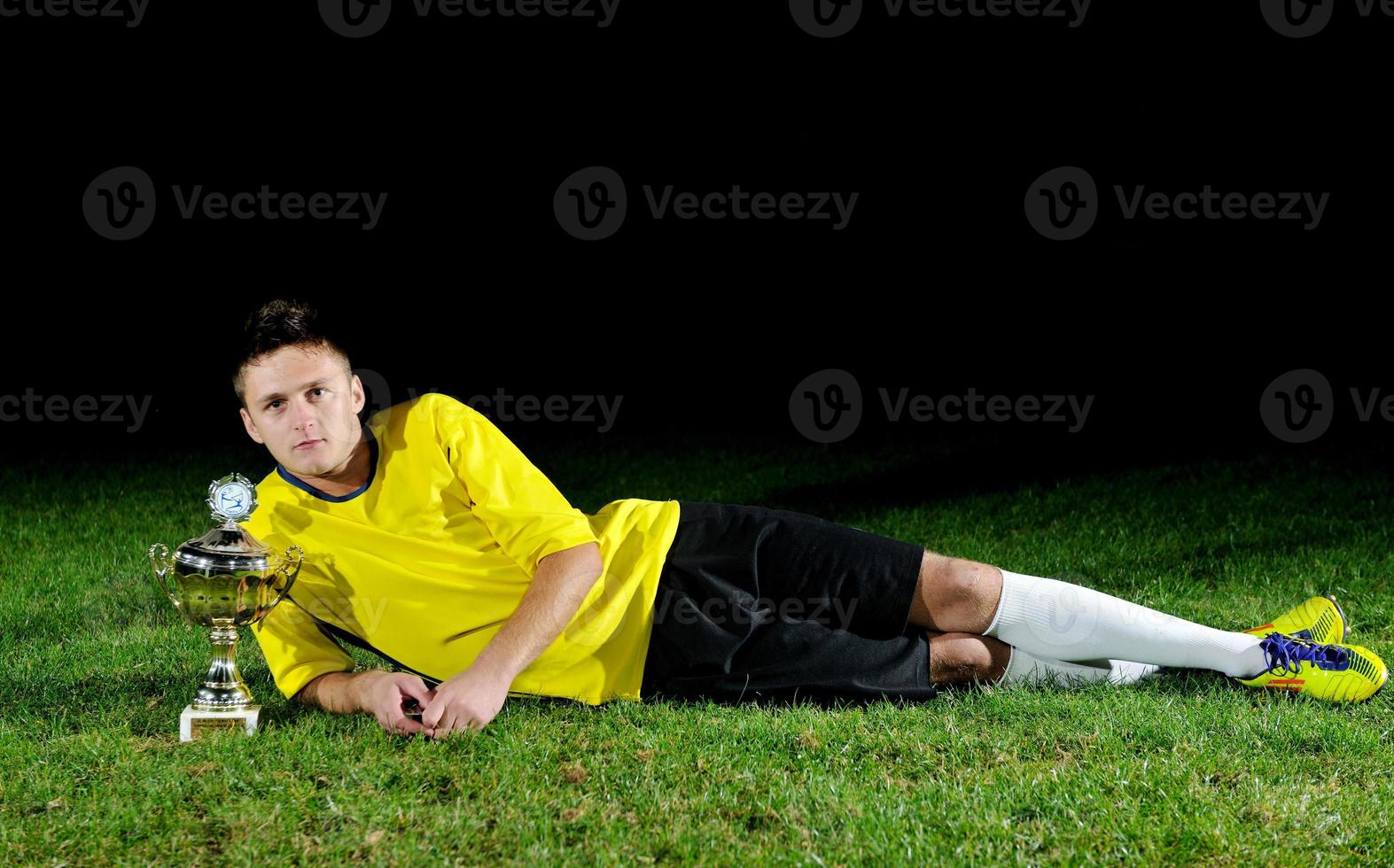 vista de jugador de futbol foto