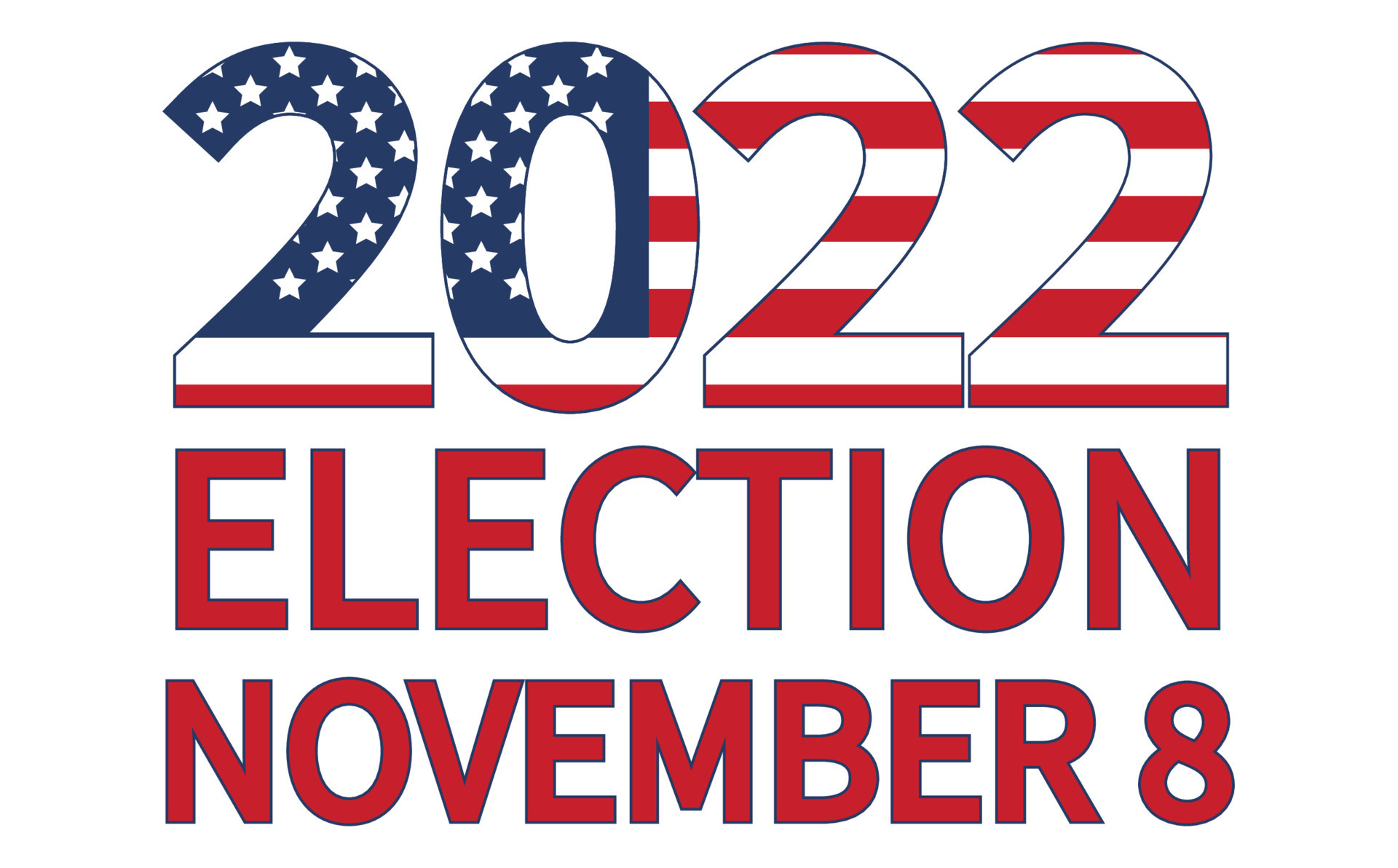 Day of midterm elections. Vote 2022 USA, banner design. Political