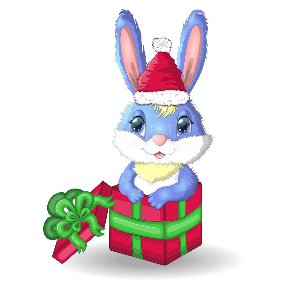 lindo conejo de dibujos animados con sombrero de santa con un regalo. invierno 2023, navidad y año nuevo 11635857 Vector en Vecteezy lindo conejo de dibujos animados con sombrero de santa con un regalo. invierno 2023, navidad y año nuevo 11635857 Vector en Vecteezy