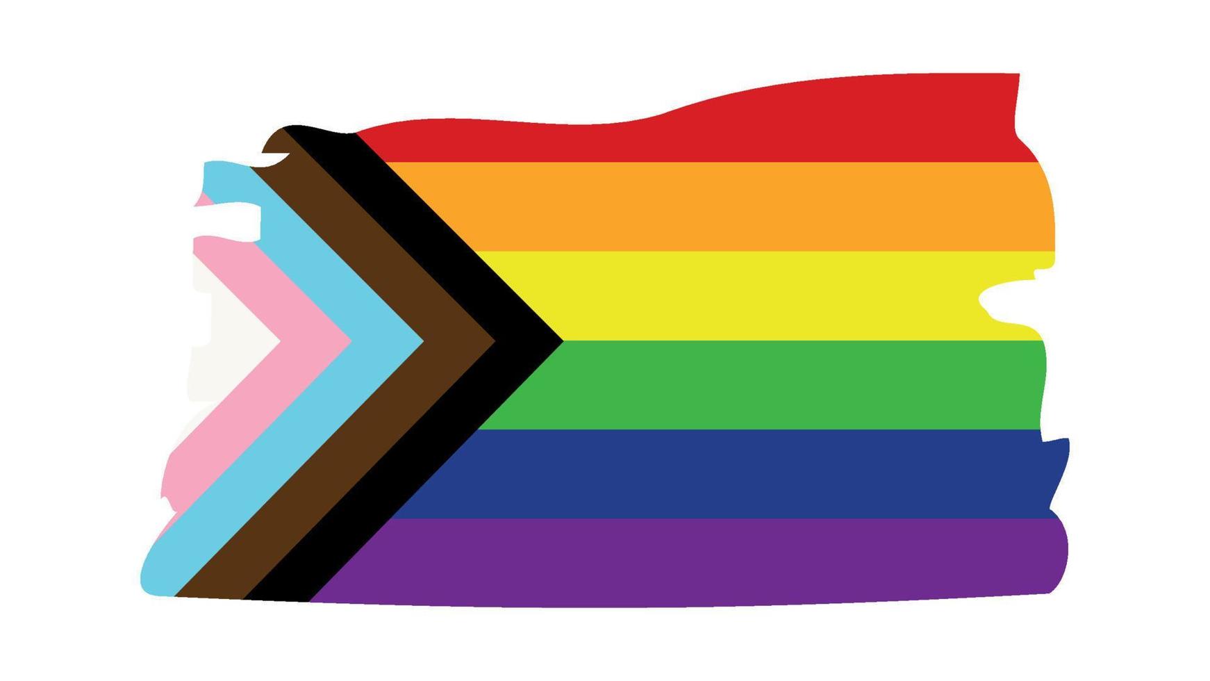 nueva bandera del orgullo de los derechos lgbtq. bandera del orgullo progresista. vector