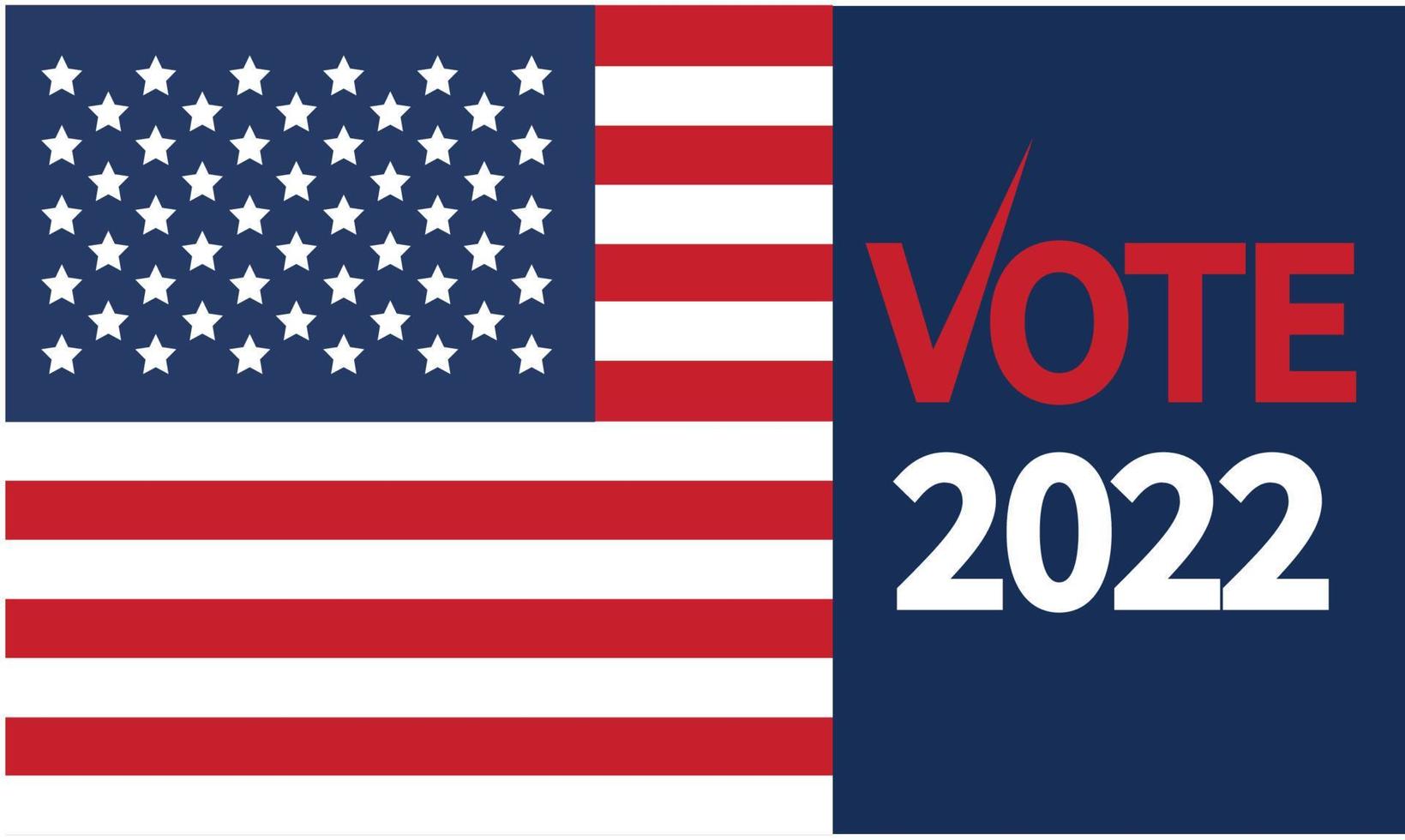 Day of mid-term elections. Vote 2022 USA, banner design. Political election campaign vector