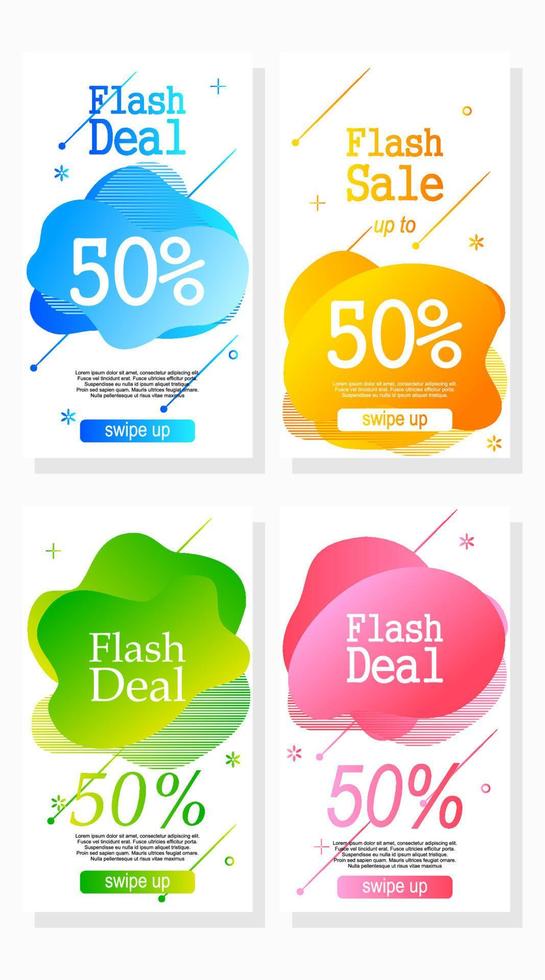 abstract modern set of speech bubbles sale banner for social media vector