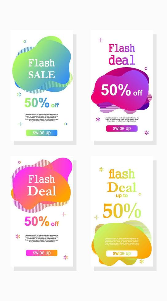 abstract liquid set of colorful speech bubbles social media promotion stories vector