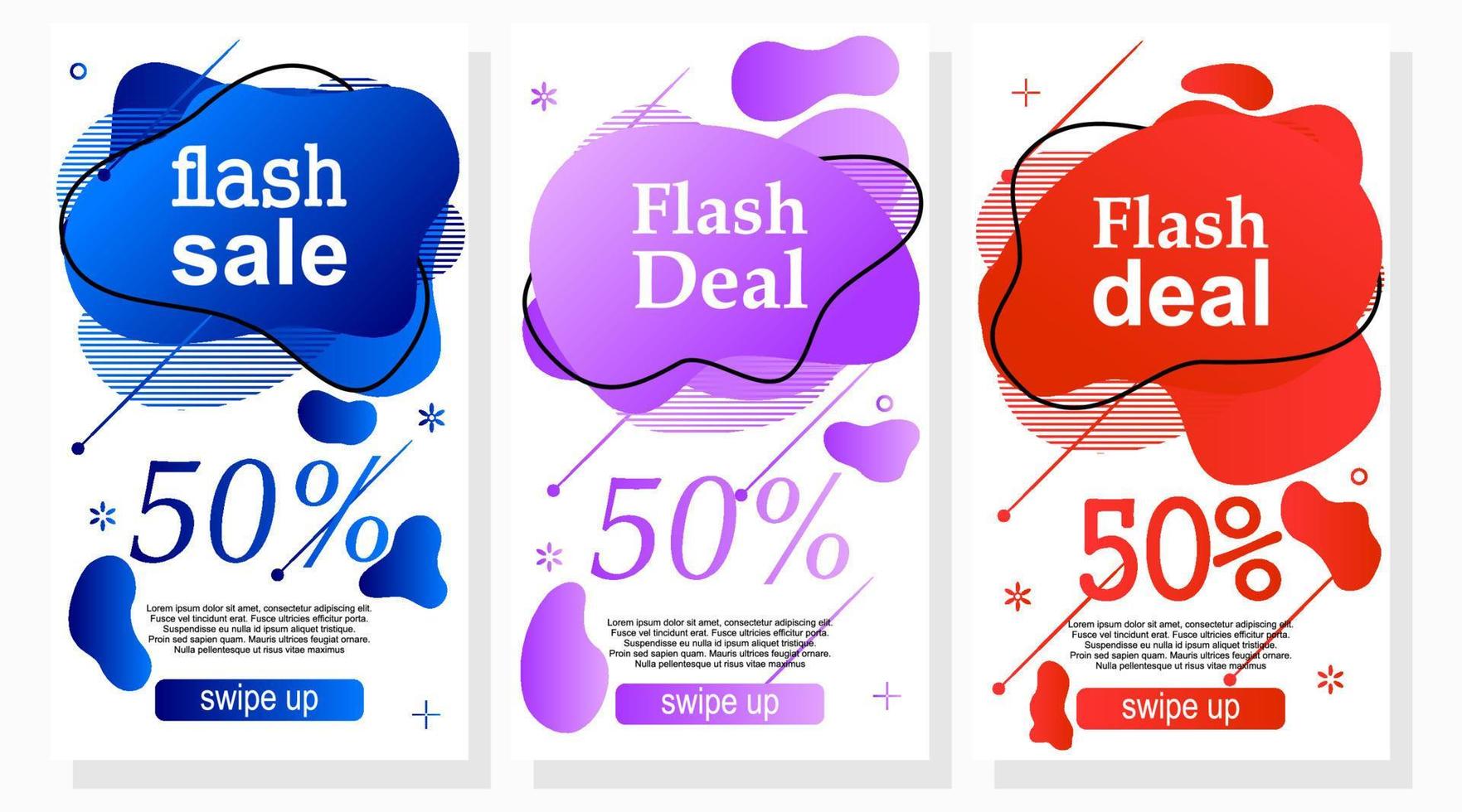 modern set of sale labels social media promotion stories vector