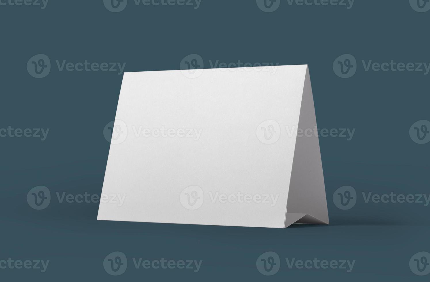 Table tent card mockup template with copy space for your logo or graphic design photo
