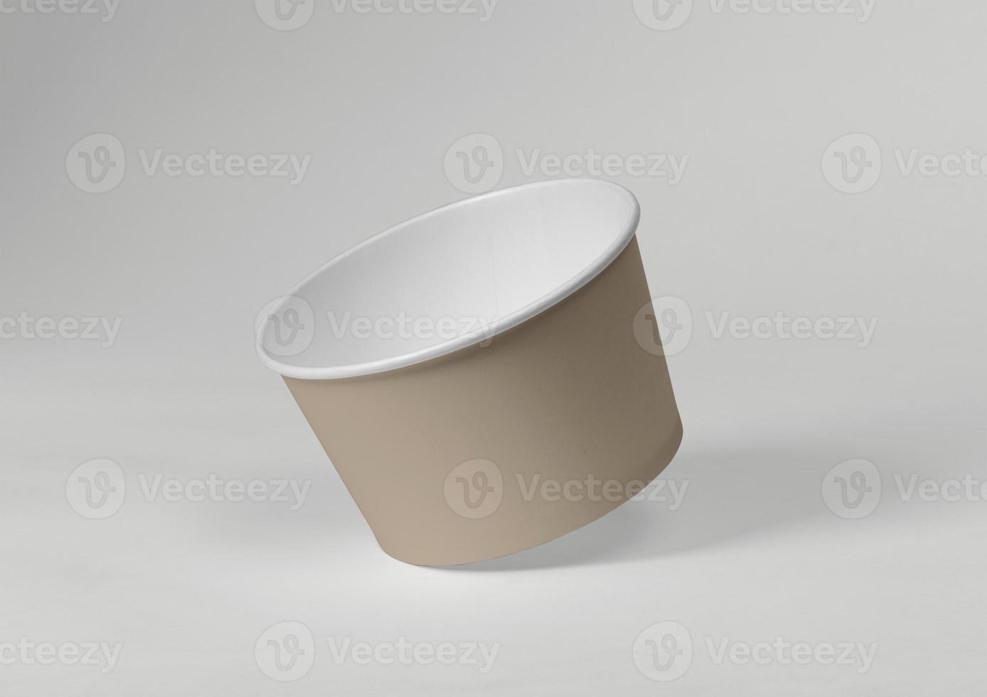 Takeaway food container round box mockup with copy space for your logo or graphic design photo