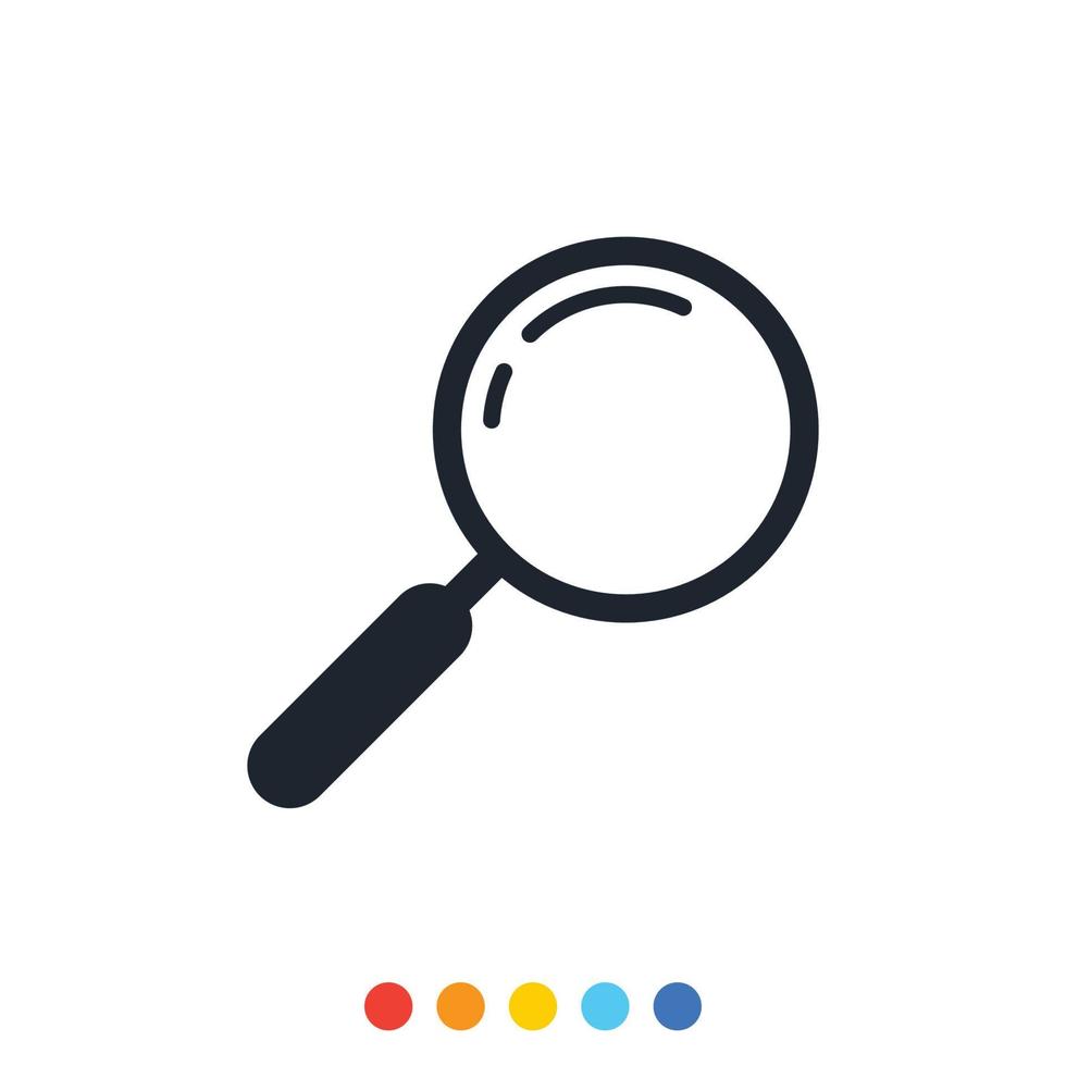 Magnifying glass icon,Search icon,Inspection icon. vector