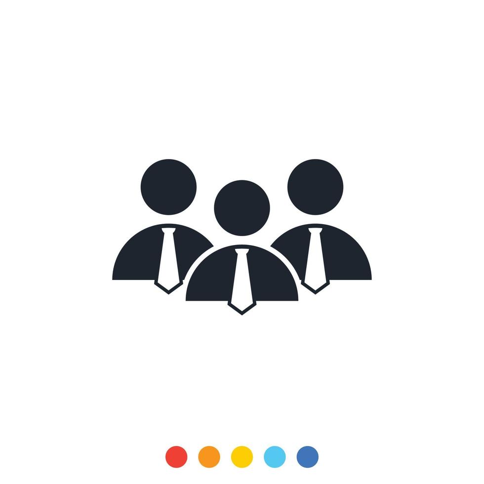 Simple people icon, Icon of grouping of people. vector