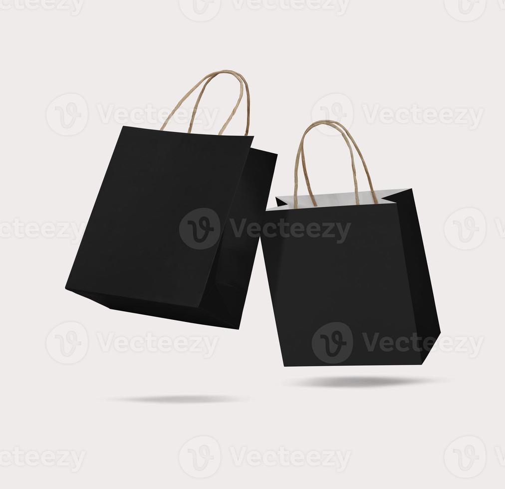 Black friday sales with shopping bag mockup template photo