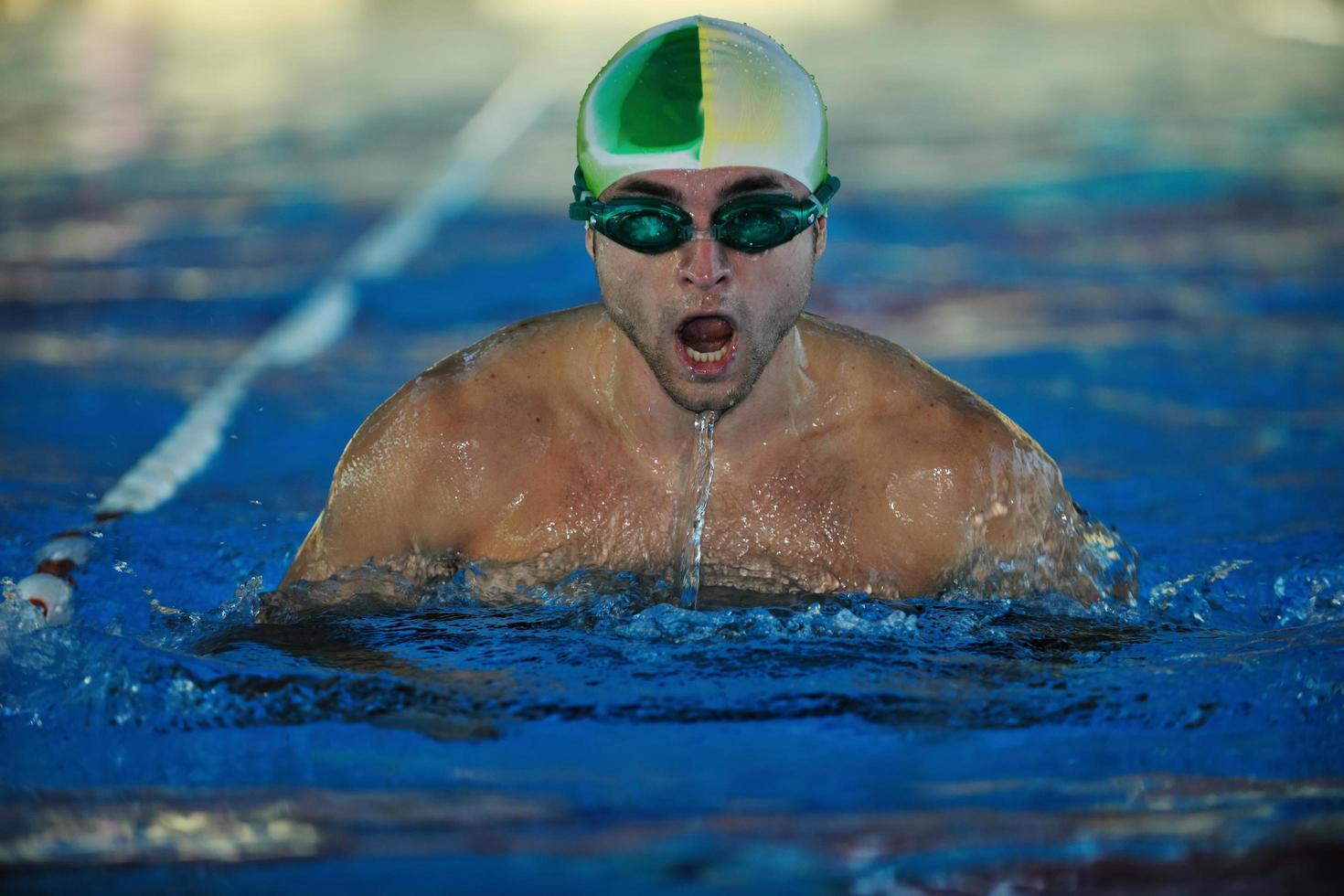 Swimmer in pool photo