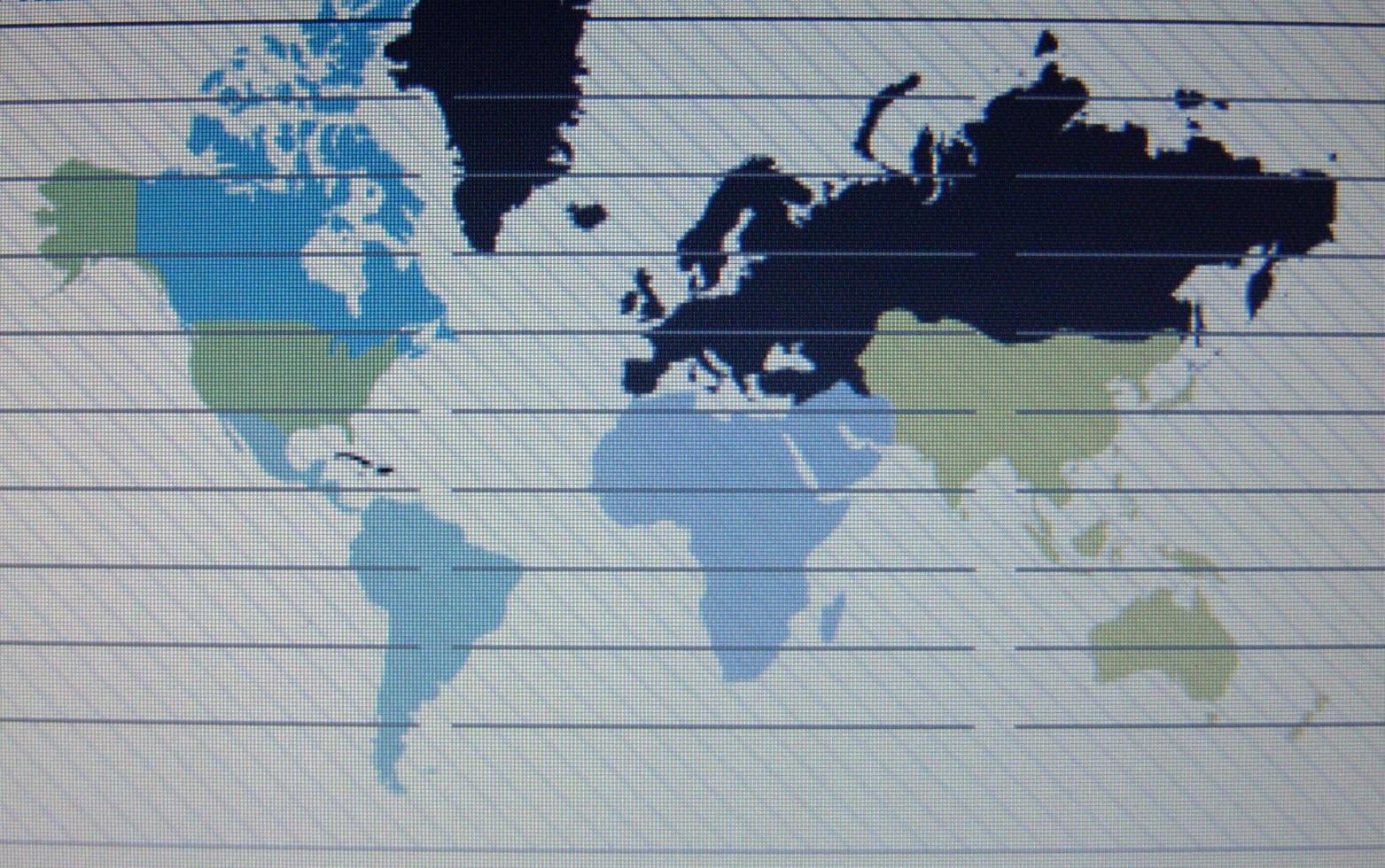 world map macro on tft screen photo