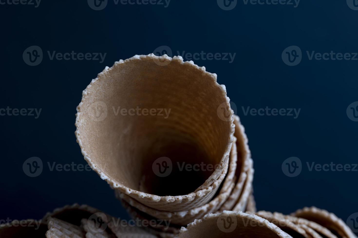 Waffle cones for ice cream photo