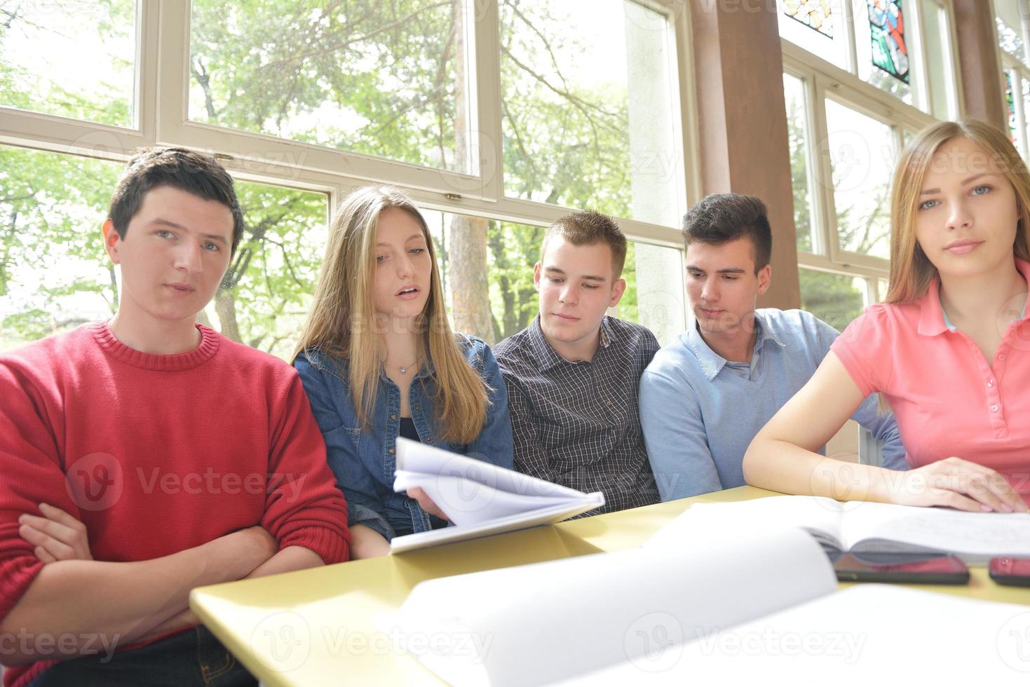 teens group in school photo