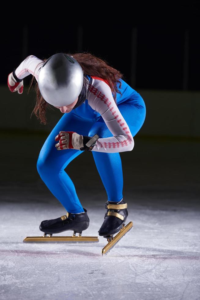 vista de patinaje de velocidad foto