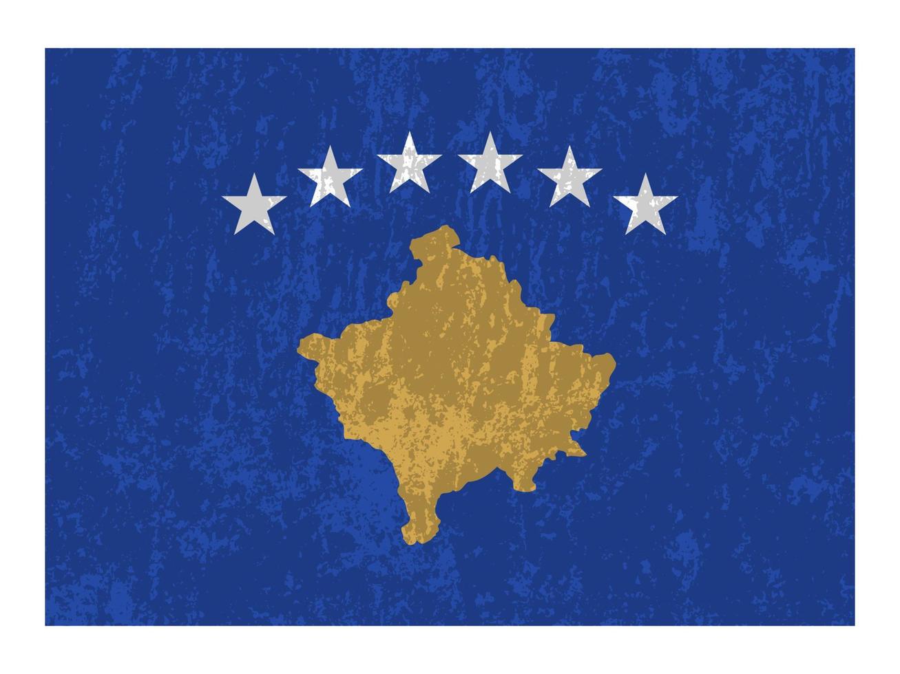 bandera del grunge de kosovo, colores oficiales y proporción. ilustración vectorial vector