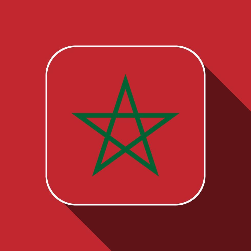 Morocco flag, official colors. Vector illustration.