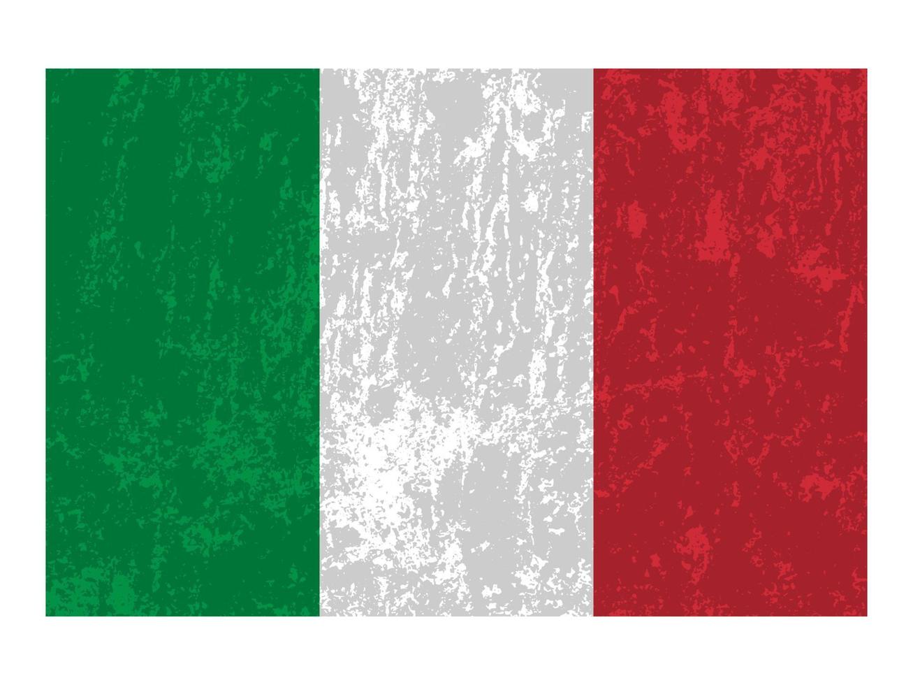 Italy grunge flag, official colors and proportion. Vector illustration.