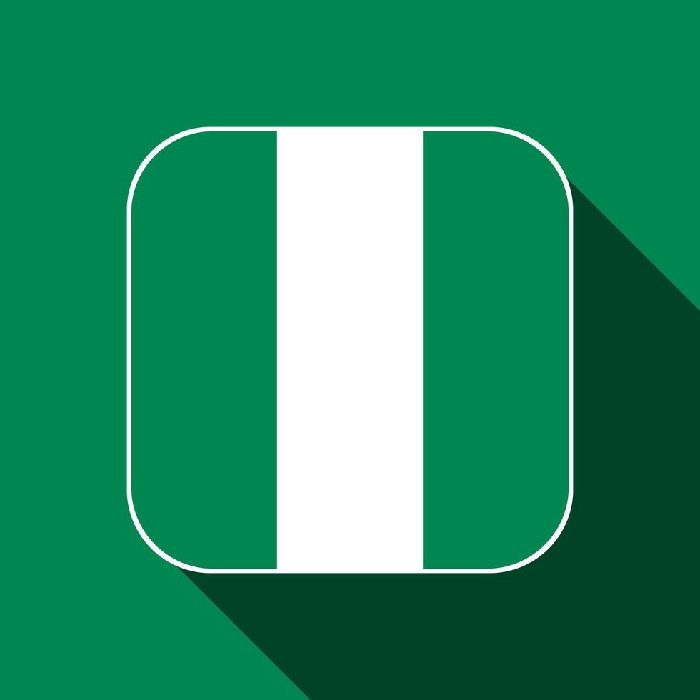 Nigeria flag, official colors. Vector illustration.