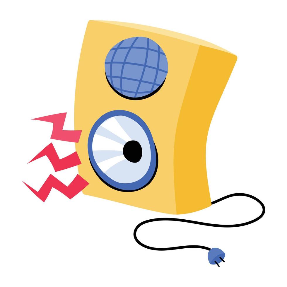 Trendy flat sticker of speaker vector