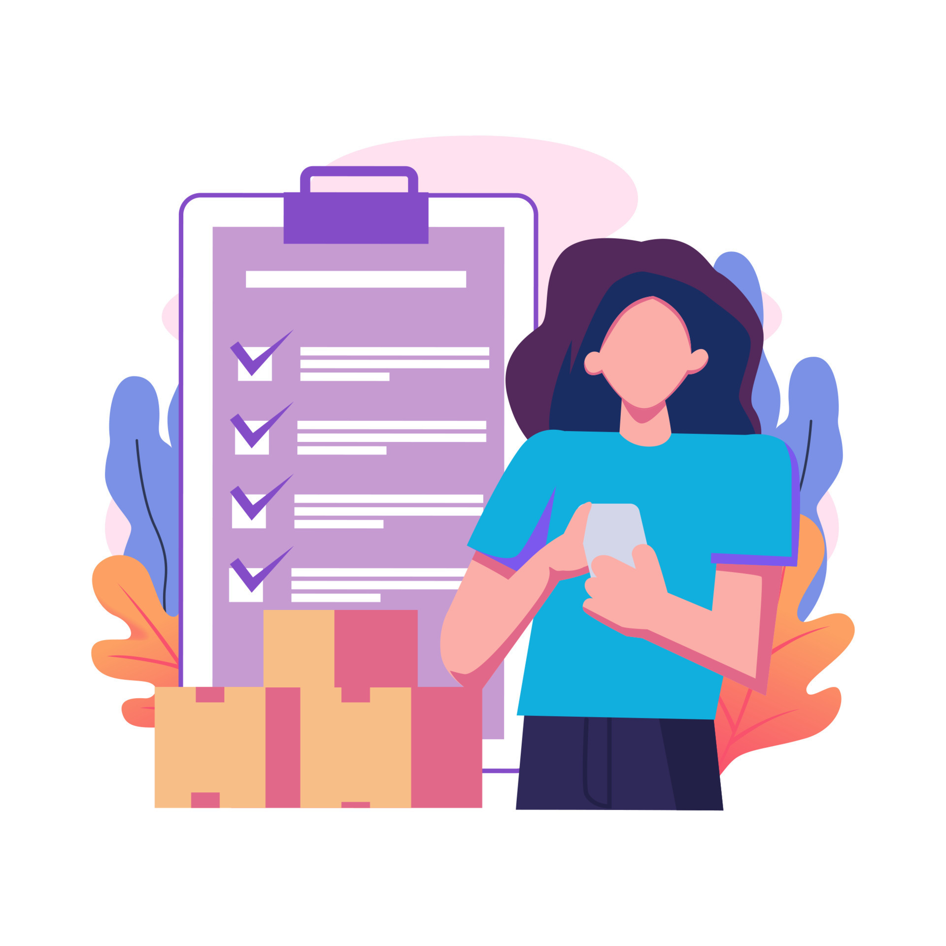 My order list flat style illustration design 11637862 Vector Art at ...