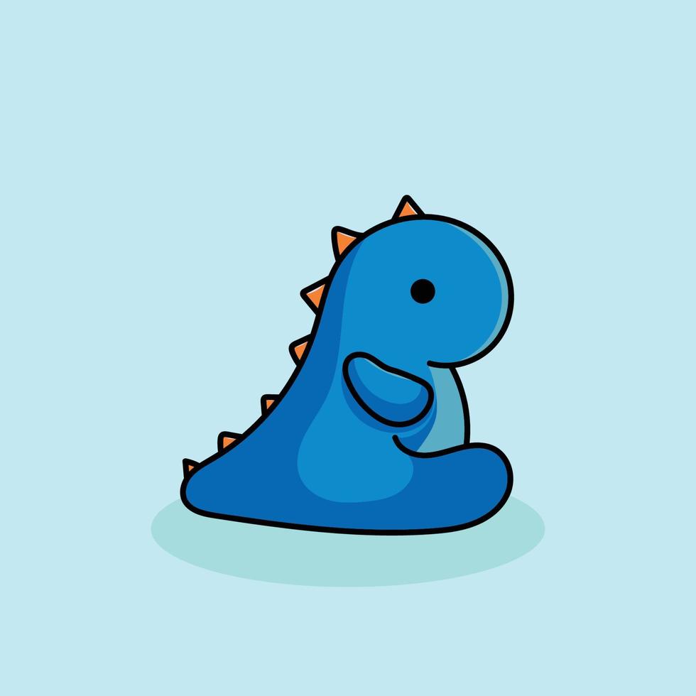 T rex Cartoon Mascot Vector Funny Happiness Cute Cool Dinosaurus